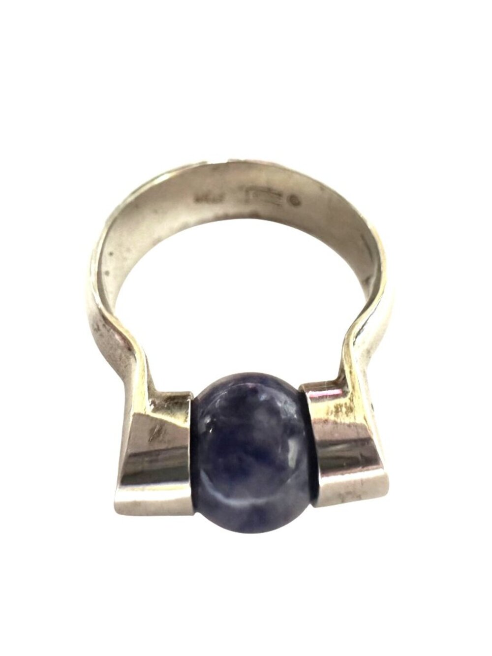 Metaspherics Sterling Silver Interchangeable Stone Ring Sharon Johnston Size 7